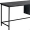 Homeroots 30 in. Black Particle Board & Black Metal Computer Desk with a Hollow Core 333553 - alternate 5
